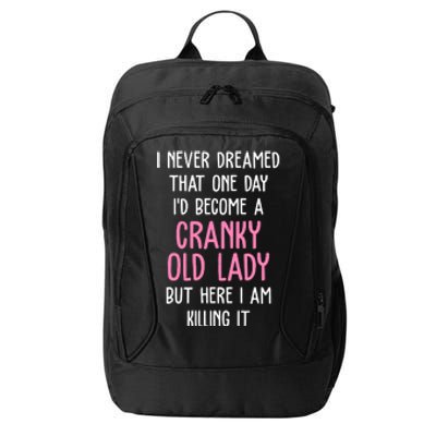 Cranky Old Lady Funny City Backpack