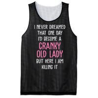 Cranky Old Lady Funny Mesh Reversible Basketball Jersey Tank