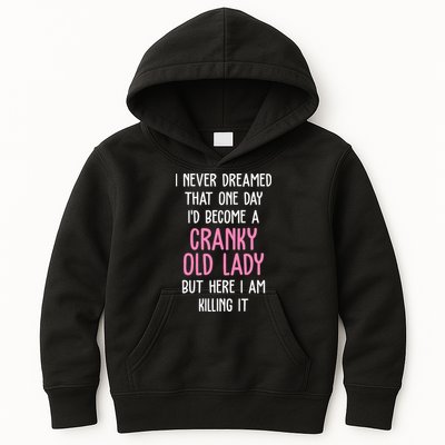 Cranky Old Lady Funny Kids Hoodie