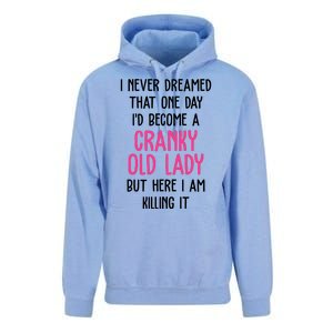 Cranky Old Lady Funny Unisex Surf Hoodie