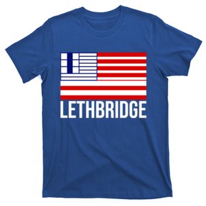 City Of Lethbridge Alberta Canada Flag Gift T-Shirt