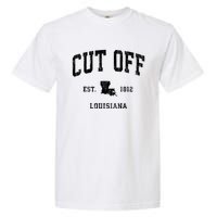 Cut Off Louisiana La Vintage Established Athletic Sports Design Garment-Dyed Heavyweight T-Shirt