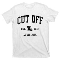 Cut Off Louisiana La Vintage Established Athletic Sports Design T-Shirt