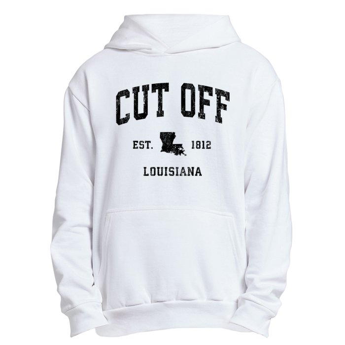 Cut Off Louisiana La Vintage Established Athletic Sports Design Urban Pullover Hoodie