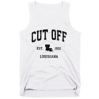 Cut Off Louisiana La Vintage Established Athletic Sports Design Tank Top