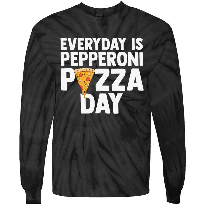 Circle of Life Funny Pizza Lover Gift Pepperoni Lovers Tie-Dye Long Sleeve Shirt