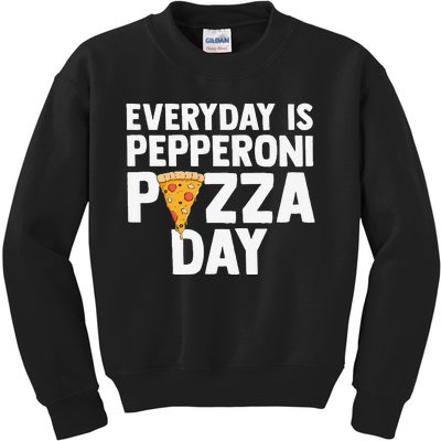 Circle of Life Funny Pizza Lover Gift Pepperoni Lovers Kids Sweatshirt