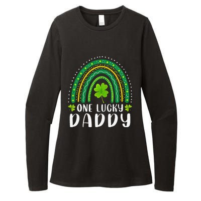 Cute One Lucky Daddy Rainbow Saint Patrick's Day Dad Father Papa Womens CVC Long Sleeve Shirt