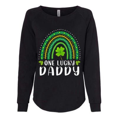 Cute One Lucky Daddy Rainbow Saint Patrick's Day Dad Father Papa Womens California Wash Sweatshirt