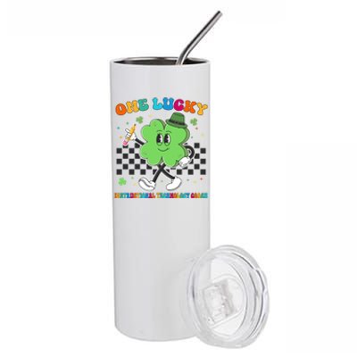 Cute One Lucky Instructional Technology Coach St Patrick Day Great Gift Stainless Steel Tumbler