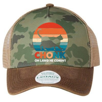 Chonk Oh Lawd He Comin Funny Fat Cat Legacy Tie Dye Trucker Hat