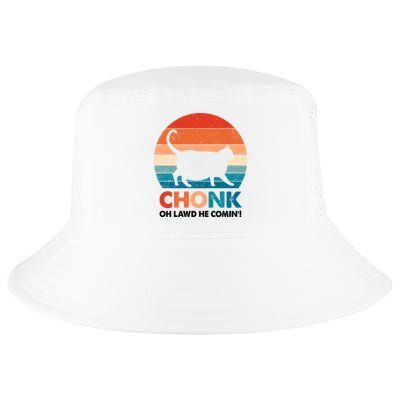 Chonk Oh Lawd He Comin Funny Fat Cat Cool Comfort Performance Bucket Hat