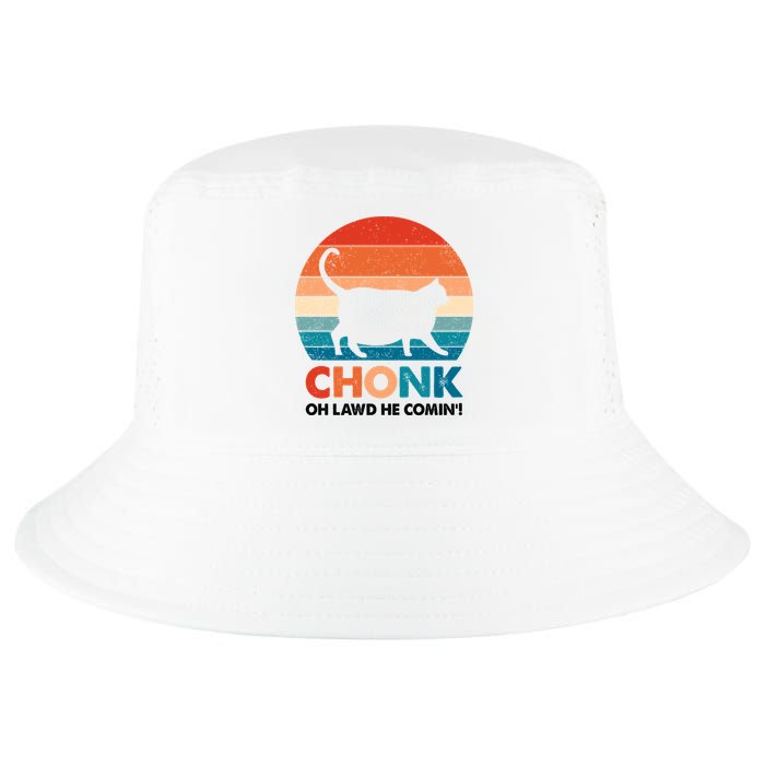 Chonk Oh Lawd He Comin Funny Fat Cat Cool Comfort Performance Bucket Hat