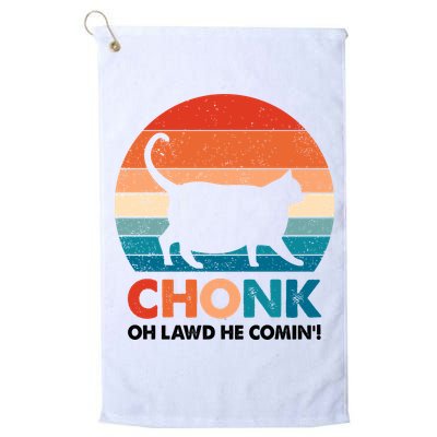 Chonk Oh Lawd He Comin Funny Fat Cat Golf Towel