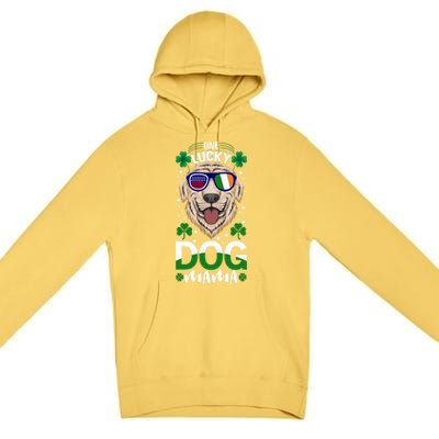 Cool One Lucky Dog Mama Funny Sarcastic St Patrick's Day Great Gift Premium Pullover Hoodie