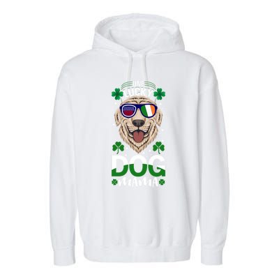 Cool One Lucky Dog Mama Funny Sarcastic St Patrick's Day Great Gift Garment-Dyed Fleece Hoodie