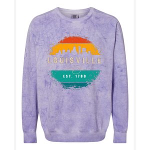 City Of Louisville Kentucky Colorblast Crewneck Sweatshirt