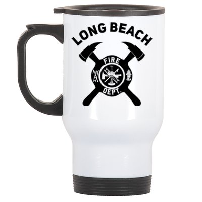 City Of Long Beach Fire Departt California Firefighter Gift Stainless Steel Travel Mug