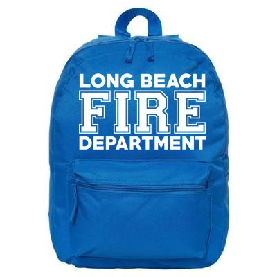 City Of Long Beach Fire Rescue California Fire Duty Gift 16 in Basic Backpack
