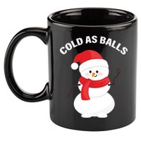 Cold As Balls Winter Snowman 11oz C Handle Ceramic Mug
