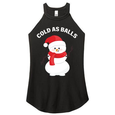 Cold As Balls Winter Snowman Women's Perfect Tri Rocker Tank