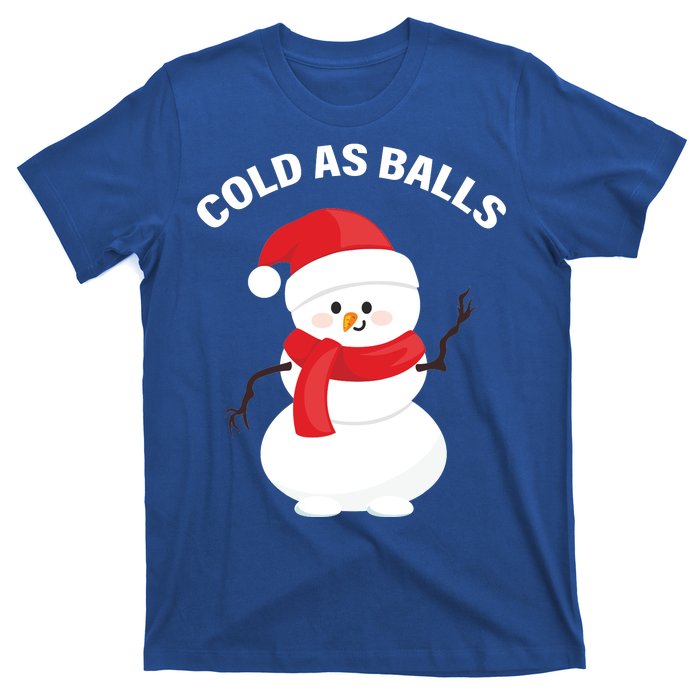 Cold As Balls Winter Snowman T-Shirt