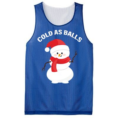 Cold As Balls Winter Snowman Mesh Reversible Basketball Jersey Tank