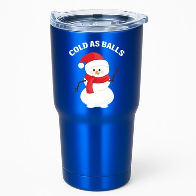 Cold As Balls Winter Snowman Tumbler