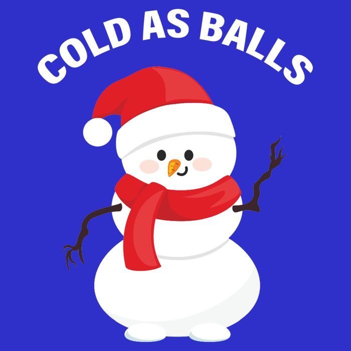 Cold As Balls Winter Snowman Baby Bodysuit