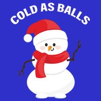 Cold As Balls Winter Snowman Tie-Dye T-Shirt