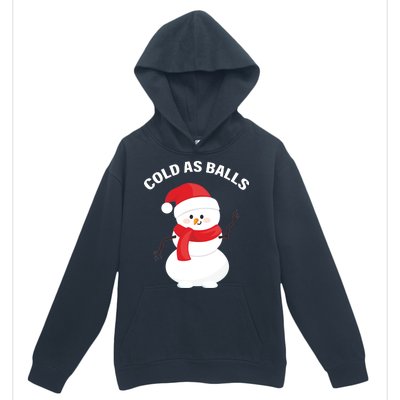 Cold As Balls Winter Snowman Urban Pullover Hoodie