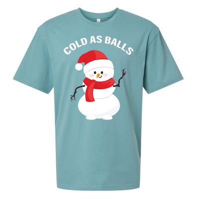 Cold As Balls Winter Snowman Sueded Cloud Jersey T-Shirt