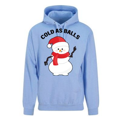 Cold As Balls Winter Snowman Unisex Surf Hoodie