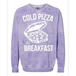 Cold Pizza For Breakfast Colorblast Crewneck Sweatshirt