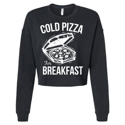 Cold Pizza For Breakfast Cropped Pullover Crew