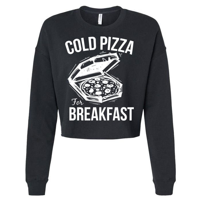 Cold Pizza For Breakfast Cropped Pullover Crew