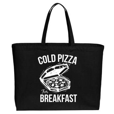 Cold Pizza For Breakfast Cotton Canvas Jumbo Tote