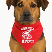 Cold Pizza For Breakfast USA-Made Doggie Bandana