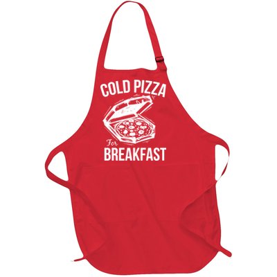 Cold Pizza For Breakfast Full-Length Apron With Pockets