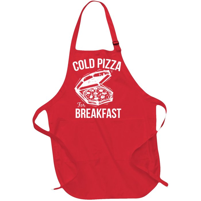 Cold Pizza For Breakfast Full-Length Apron With Pockets