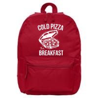 Cold Pizza For Breakfast 16 in Basic Backpack