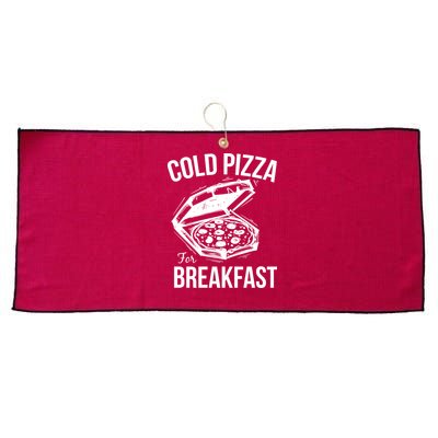 Cold Pizza For Breakfast Large Microfiber Waffle Golf Towel