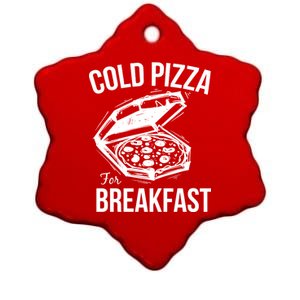 Cold Pizza For Breakfast Ceramic Star Ornament