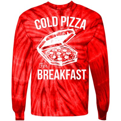 Cold Pizza For Breakfast Tie-Dye Long Sleeve Shirt