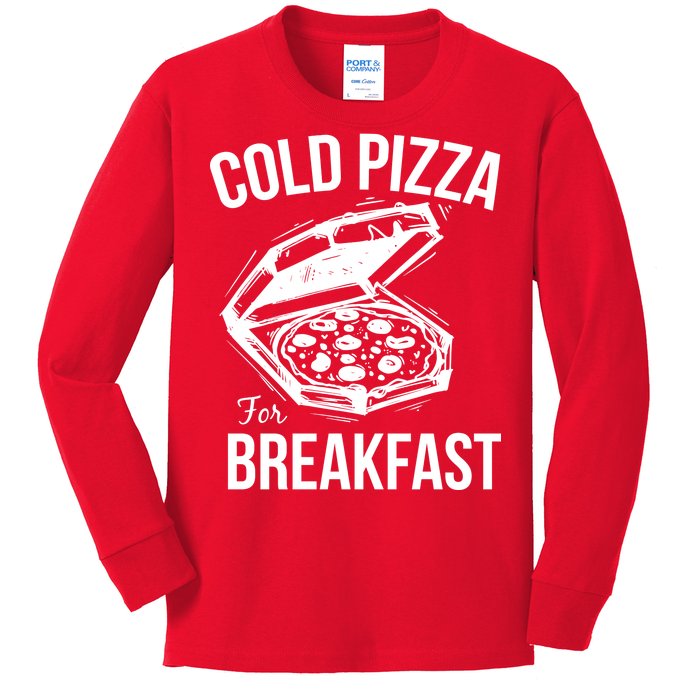 Cold Pizza For Breakfast Kids Long Sleeve Shirt