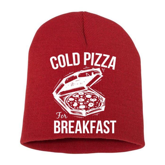 Cold Pizza For Breakfast Short Acrylic Beanie