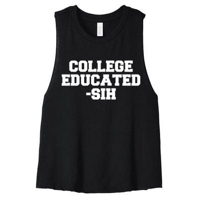 College Educated-ish Women's Racerback Cropped Tank