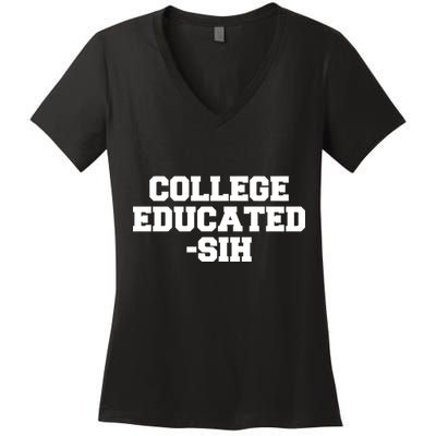College Educated-ish Women's V-Neck T-Shirt
