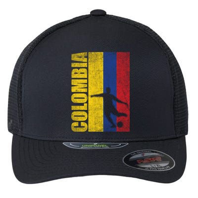 Colombia Flag Soccer World Cup Flexfit Unipanel Trucker Cap