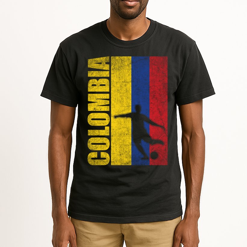 Colombia Flag Soccer World Cup Tall T-Shirt